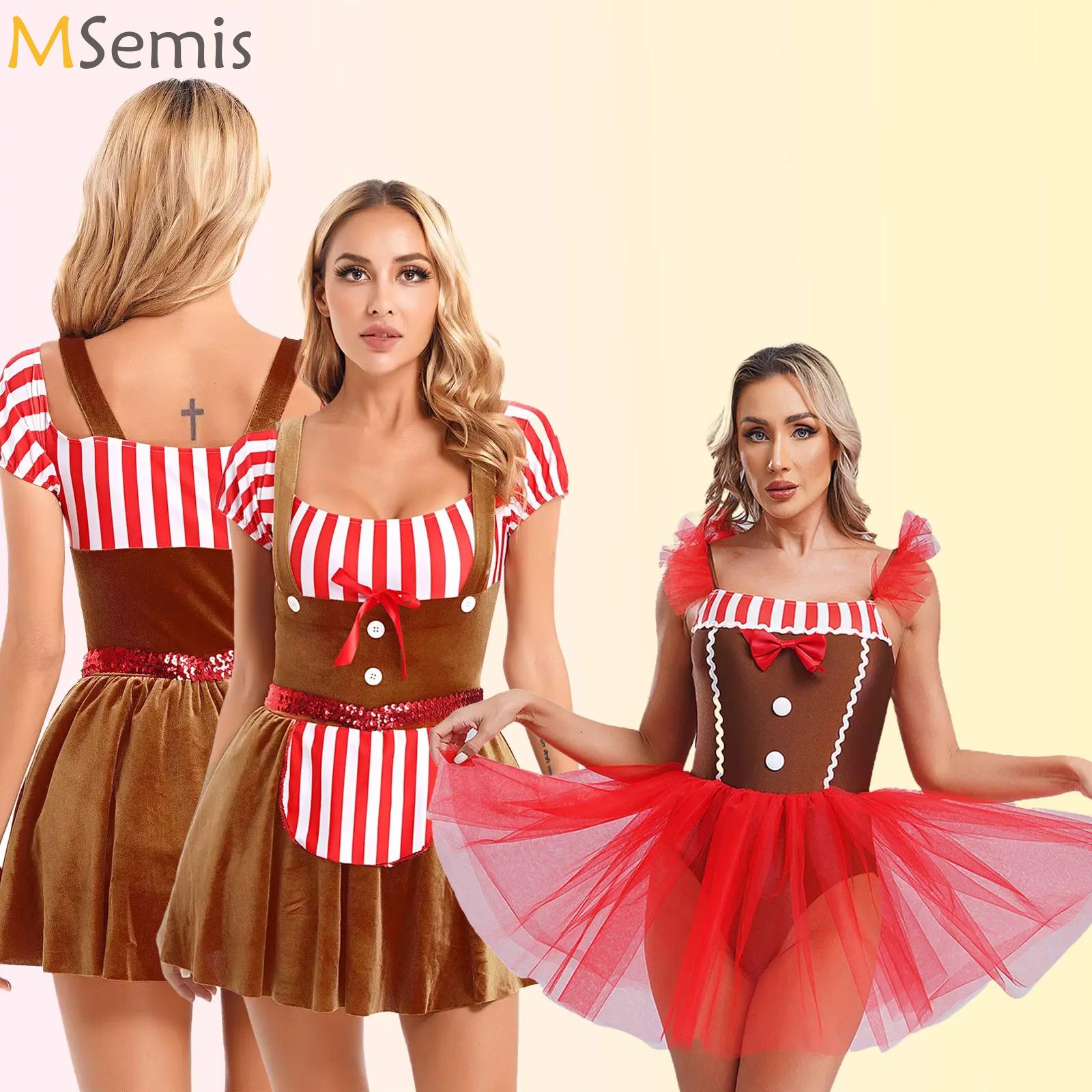 Elf Costume Christmas - Adulto natal cosplay traje gingerbread listra