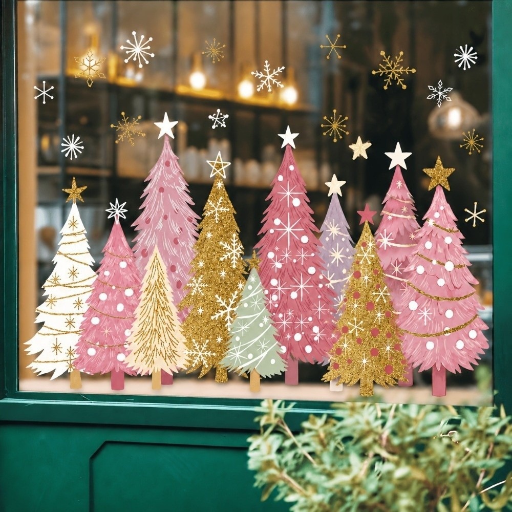 Snowflake Window Decal - Adesivos Estáticos de Natal para Janela