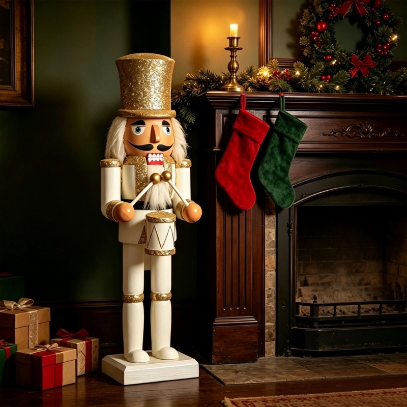 Nutcracker Figurine - Figuras quebra-nozes soldado artesanal, decorações quebra-nozes