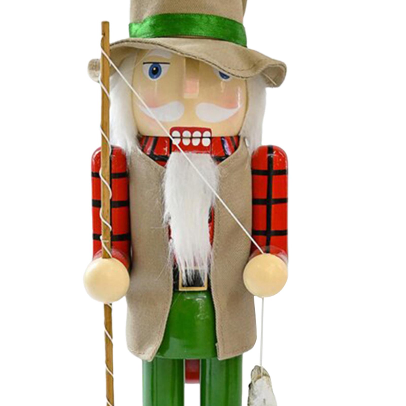 Nutcracker Figurine - Quebra-Nozes de Madeira para Decoração de