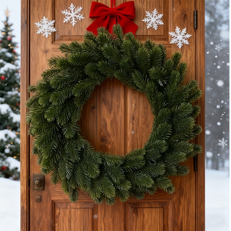 1pc grinalda de natal artifici - Christmas Wreath Fake avaliação e preço