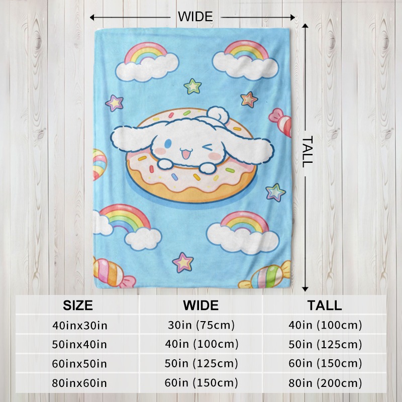 Cobertor Sanrio Fofo Cinnamoro - Christmas Throw Blanket avaliação e preço
