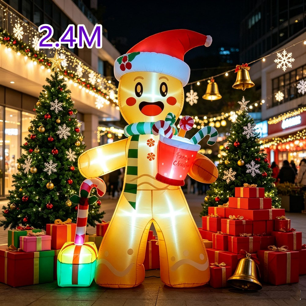 Homem de Gengibre Inflável de  - Christmas Lights Outdoor avaliação e preço