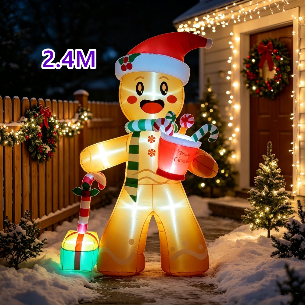 Homem de Gengibre Inflável de  - Christmas Lights Outdoor avaliação e preço