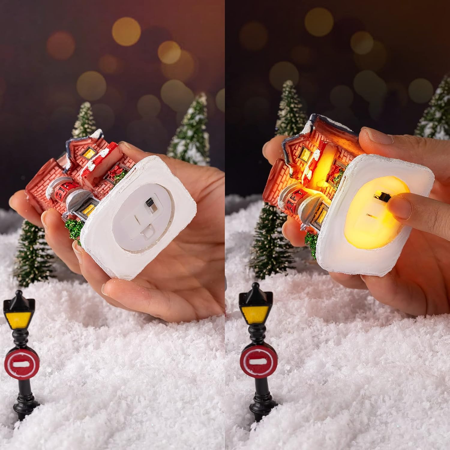 Casas de Aldeia de Natal com L - Nutcracker Figurine avaliação e preço