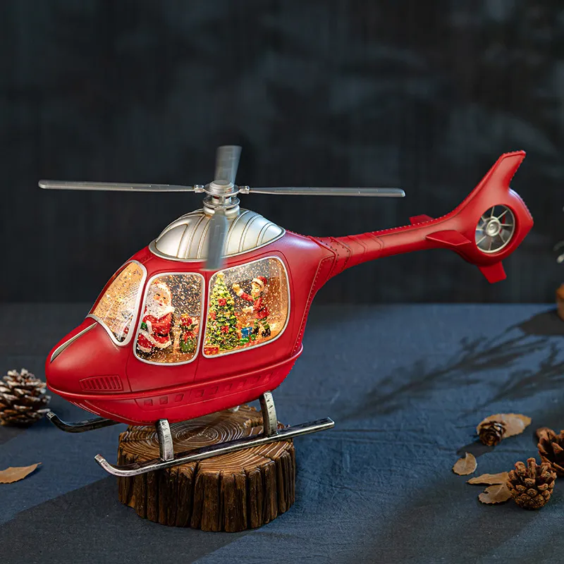 Caixa de Música Helicóptero Ro - Snow Globe Musical avaliação e preço