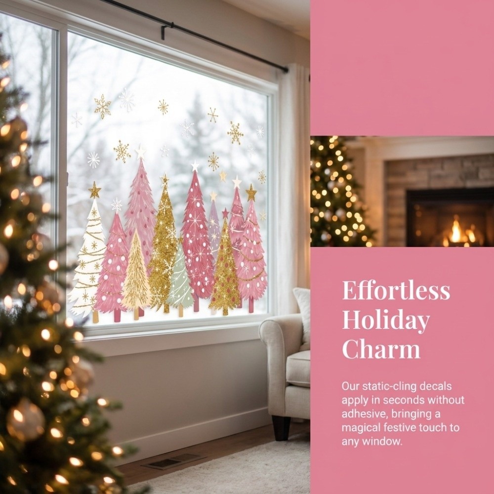 Adesivos Estáticos de Natal pa - Snowflake Window Decal avaliação e preço