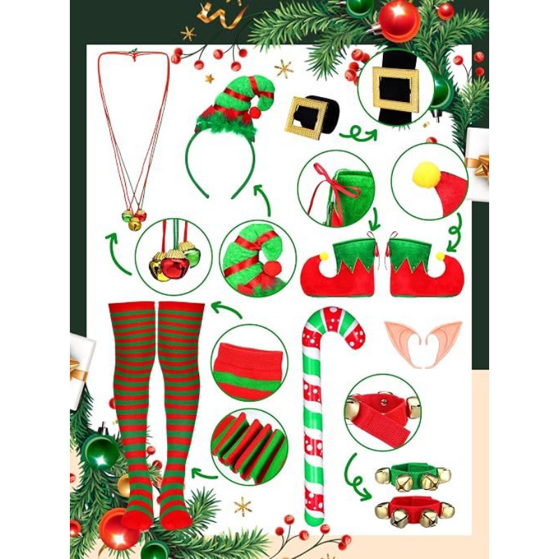 Conjunto de Fantasia de Elfo d - Elf Costume Christmas avaliação e preço