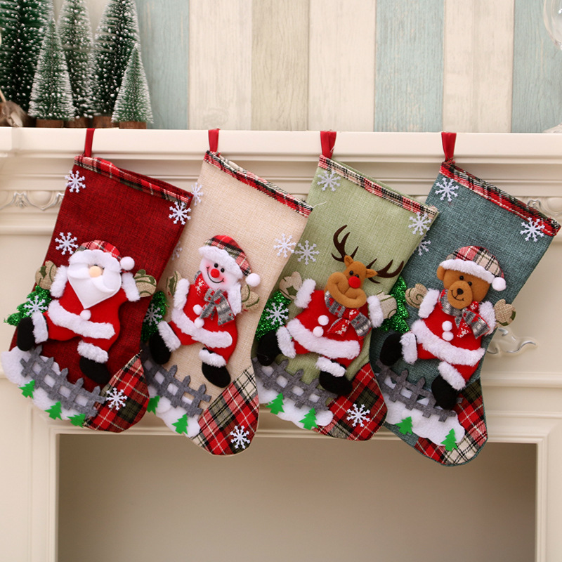 31cm grandes meias de natal de - Christmas Stocking Hanging avaliação e preço
