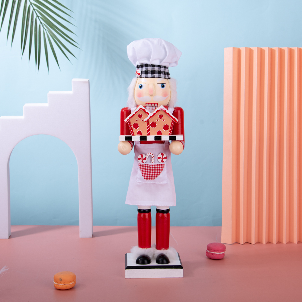 38cm chef edifício quebra-noze - Nutcracker Figurine avaliação e preço