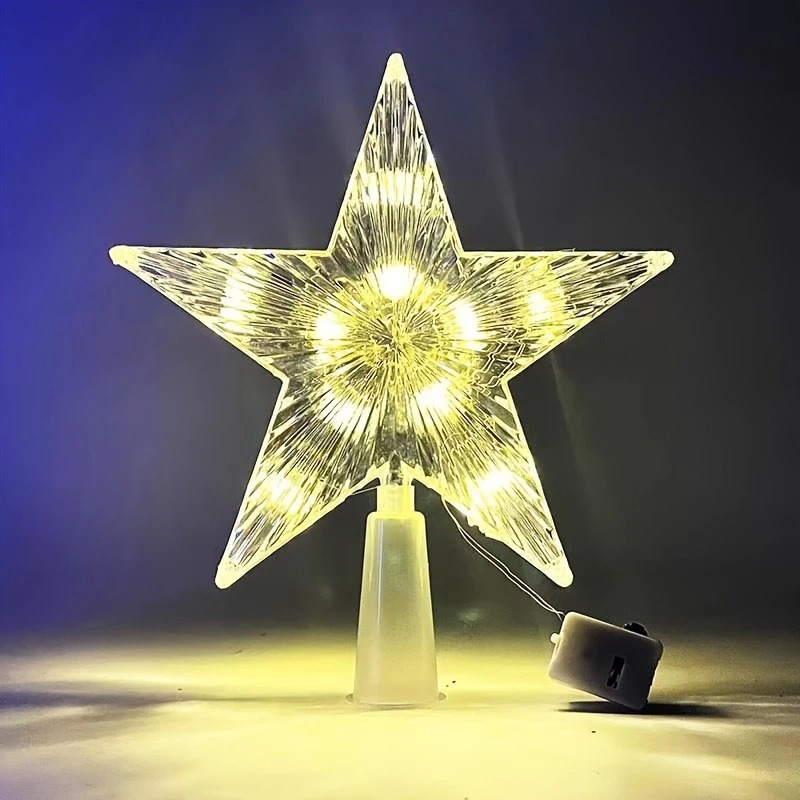Decoração de Natal de 15cm, Es - Star Tree Topper avaliação e preço