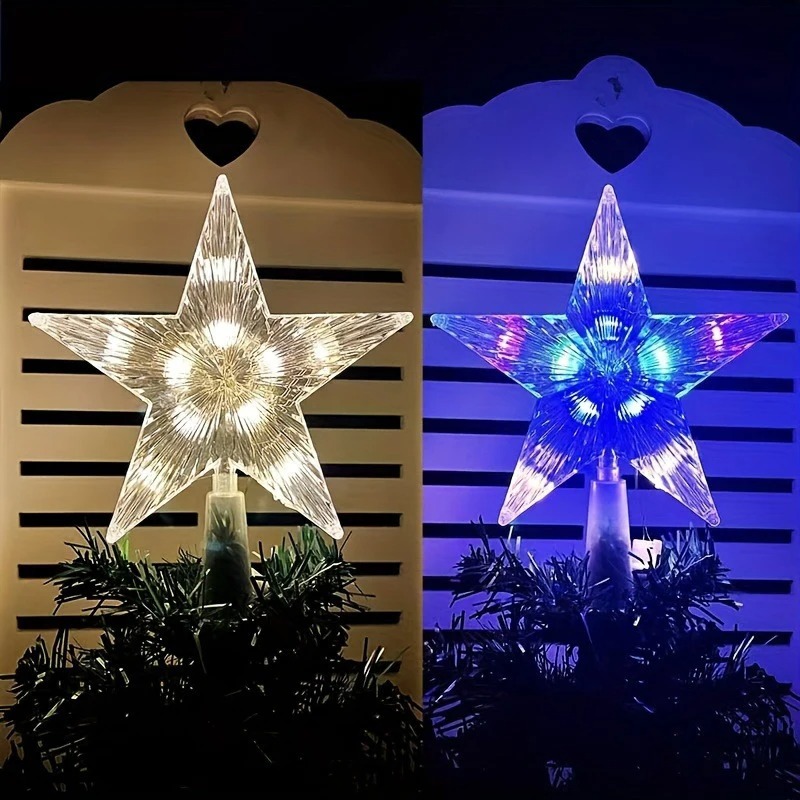 Decoração de Natal de 15cm, Es - Star Tree Topper avaliação e preço