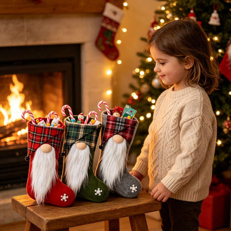 1-4 Sacolas de Natal para Cria - Christmas Stocking Hanging avaliação e preço