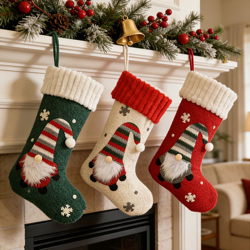 Nova Meia de Natal de Pelúcia, - Christmas Stocking Hanging avaliação e preço